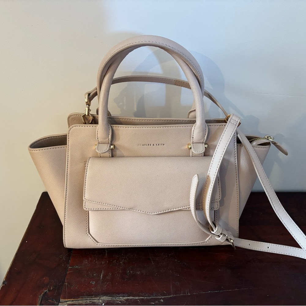 Charles & Keith Blush Pink Handbag